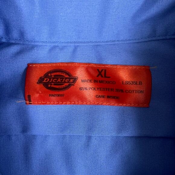 Dickies Sturgis Full Throttle Saloon Shirt XL Y2K Biker Workwear Rally Tee Blue - Picture 7 of 14